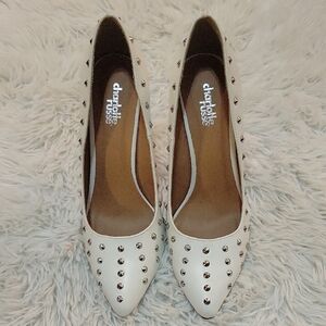 Charlotte Russe White Studded Heels
